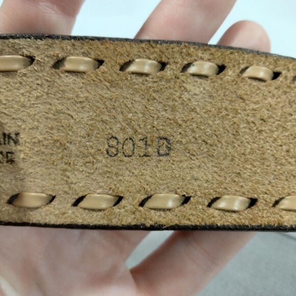 Justin Leather Belt Tooled Western Aztec Thunderbird Coachella Native American M - Picture 7 of 8